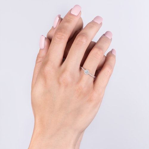 Pierścionek zaręczynowy This is Love: różowe złoto, diament